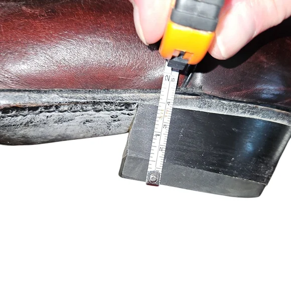 Abilene Brown Leather Western Boots with Decorative Stitching Men 10 - Picture 8 of 9